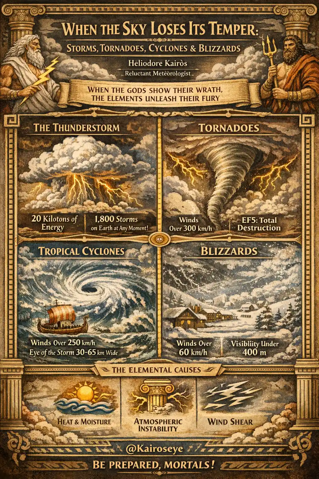 When the Sky Loses Its Temper: Storms, Tornadoes, Cyclones and Blizzards