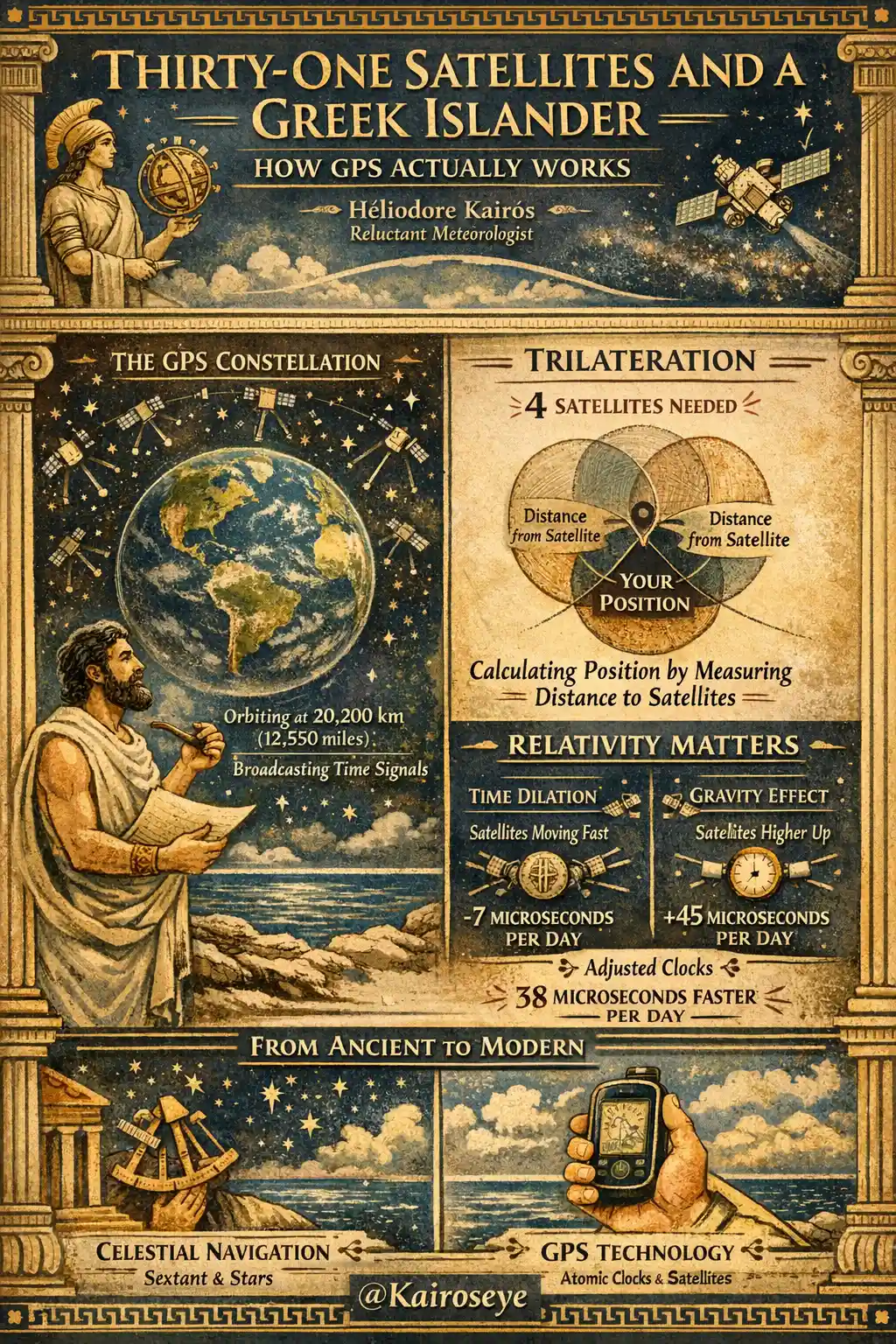 Thirty-One Satellites and a Greek Islander: How GPS Actually Works