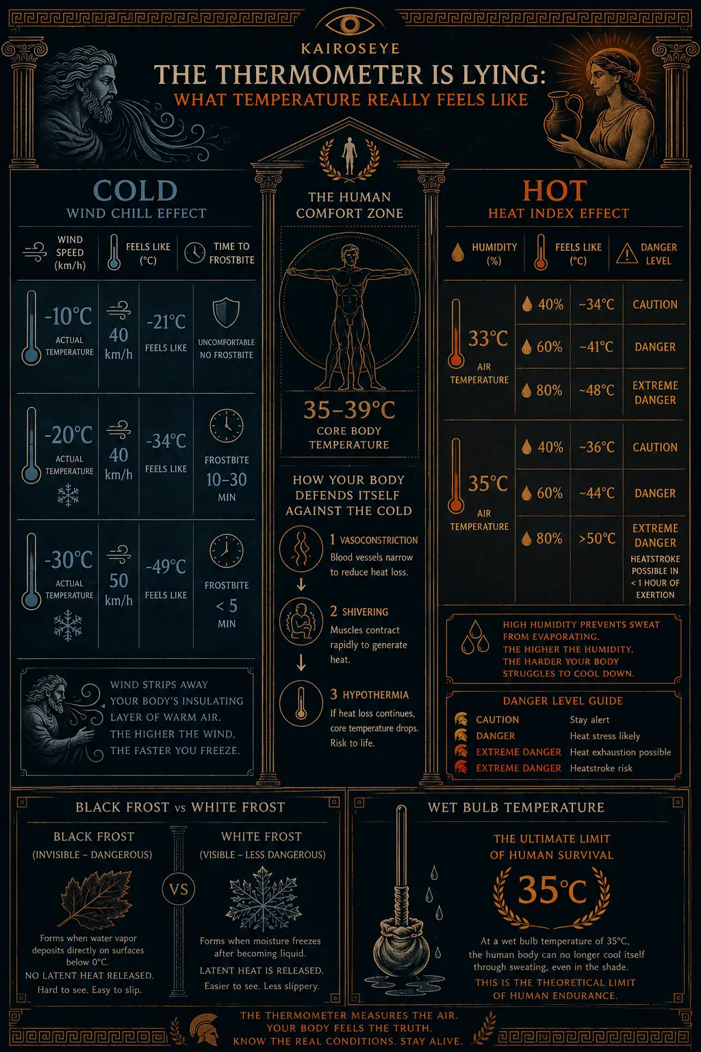 Heat, Frost, and Moving Air: The Thermodynamics of Outdoor Discomfort