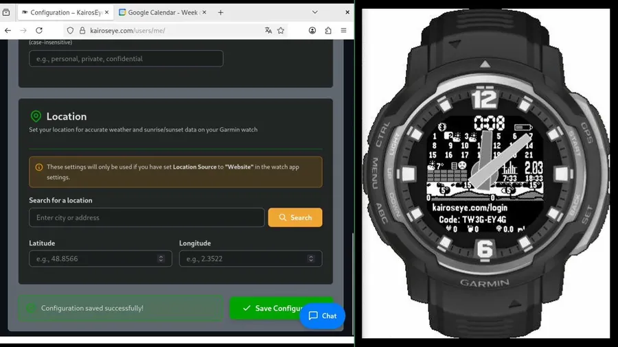 Configuration saved successfully